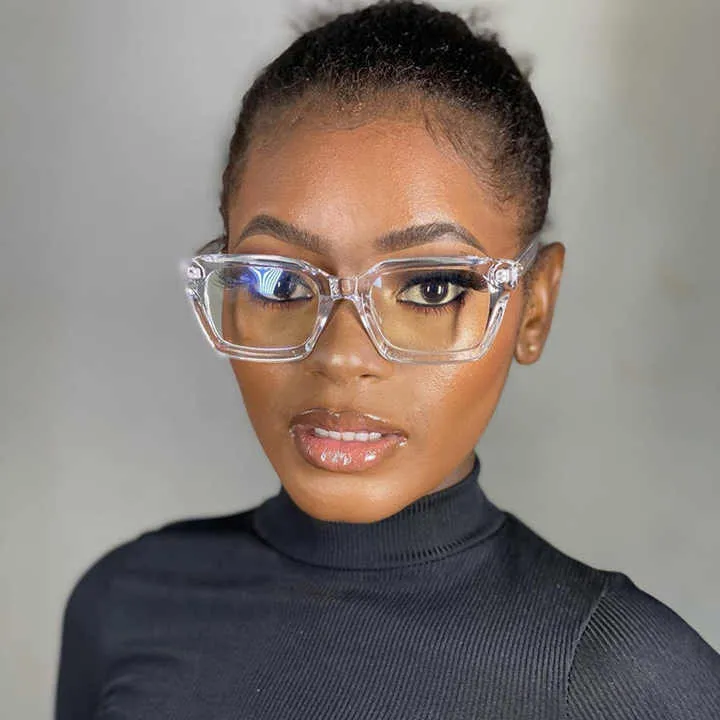 إطار نظارات مربعة جديدة مرآة مسطحة New Square Glasses Frame Flat Mirro