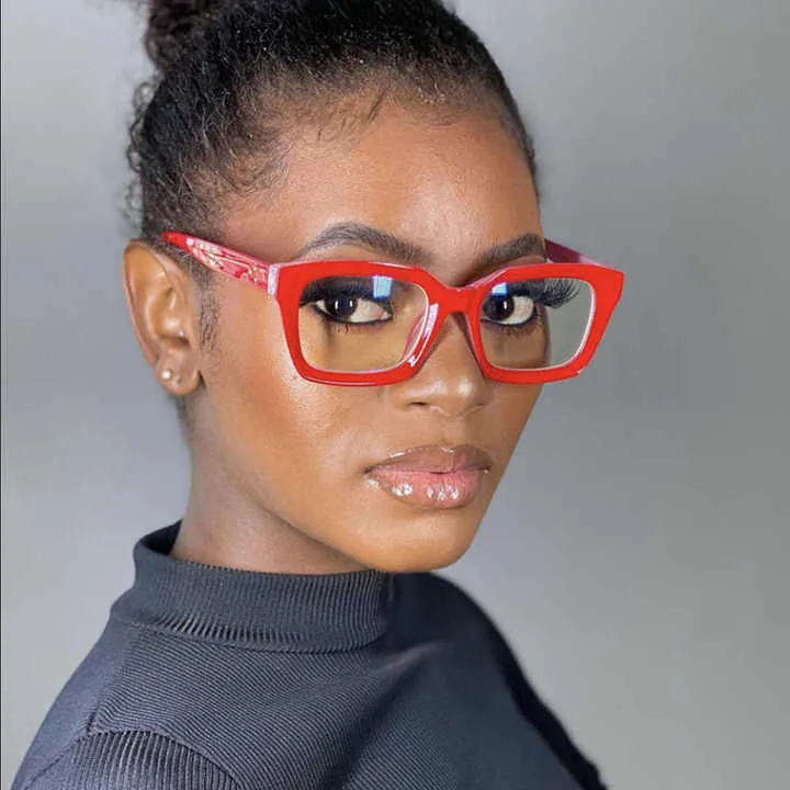 إطار نظارات مربعة جديدة مرآة مسطحة New Square Glasses Frame Flat Mirro