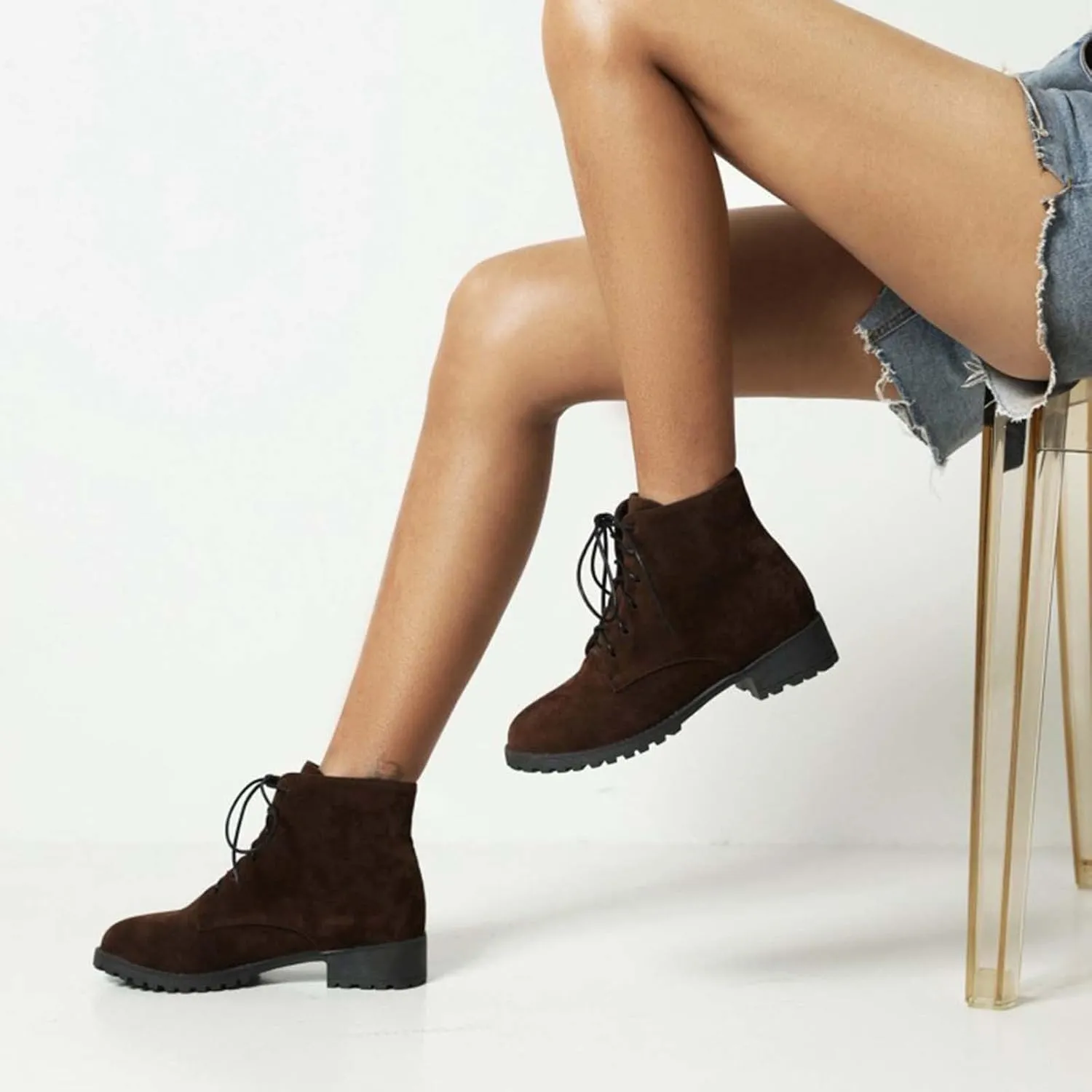 Ankle Boots for Women Womens Dress Booties Booties for Women Low Heel Work Boot Shoe Laces Men Closed Back Lightweight Breathable Pointed Toe Mid Heel Slip On