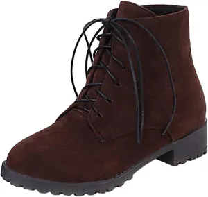 Ankle Boots for Women Womens Dress Booties Booties for Women Low Heel Work Boot Shoe Laces Men Closed Back Lightweight Breathable Pointed Toe Mid Heel Slip On