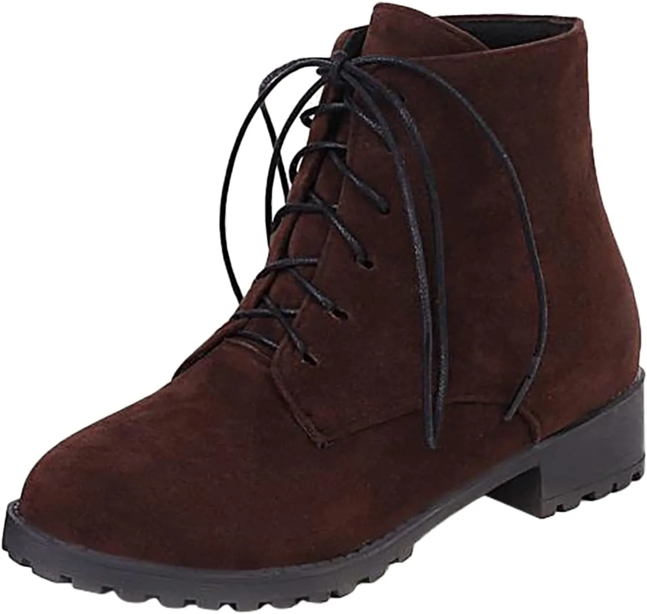 Ankle Boots for Women Womens Dress Booties Booties for Women Low Heel Work Boot Shoe Laces Men Closed Back Lightweight Breathable Pointed Toe Mid Heel Slip On