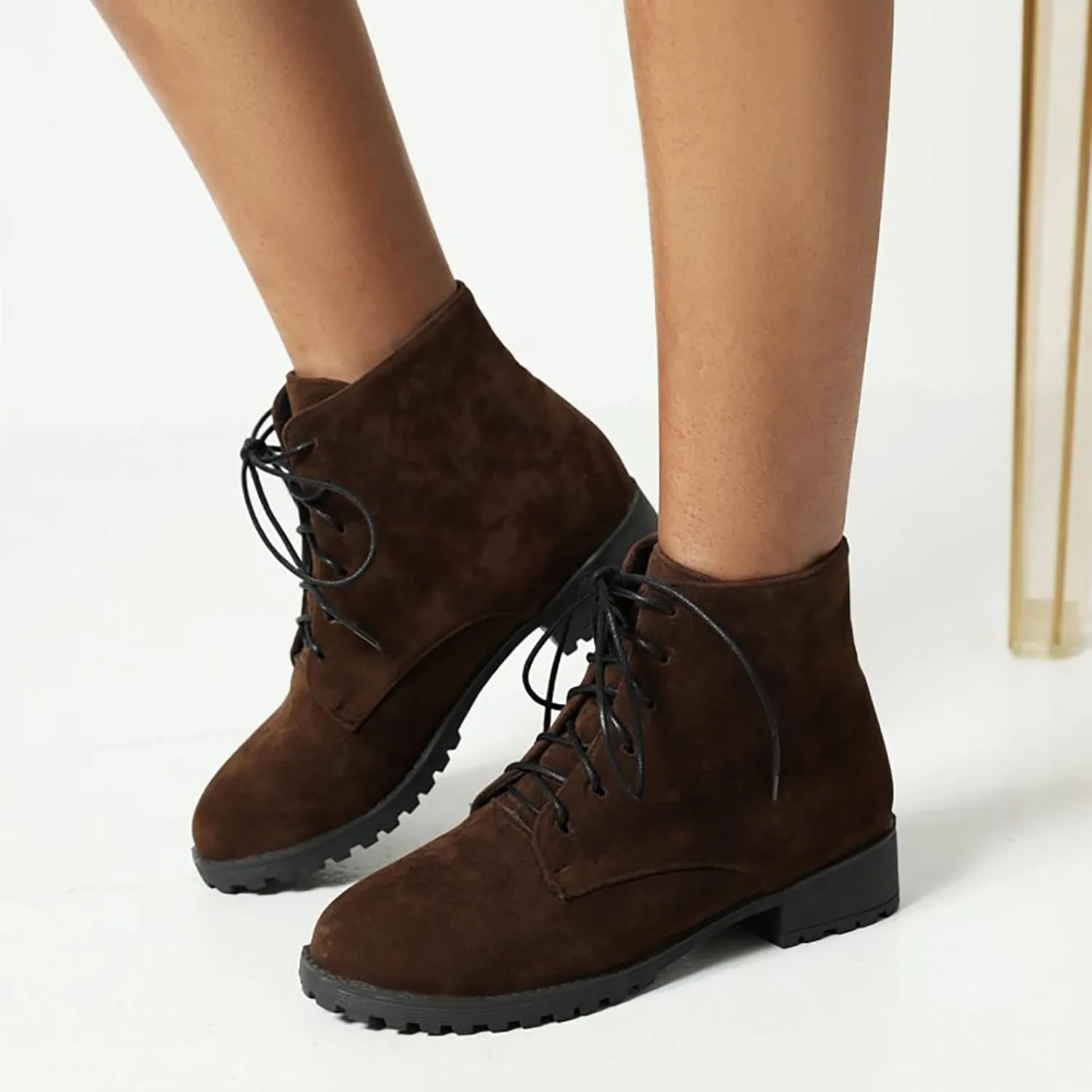 Ankle Boots for Women Womens Dress Booties Booties for Women Low Heel Work Boot Shoe Laces Men Closed Back Lightweight Breathable Pointed Toe Mid Heel Slip On