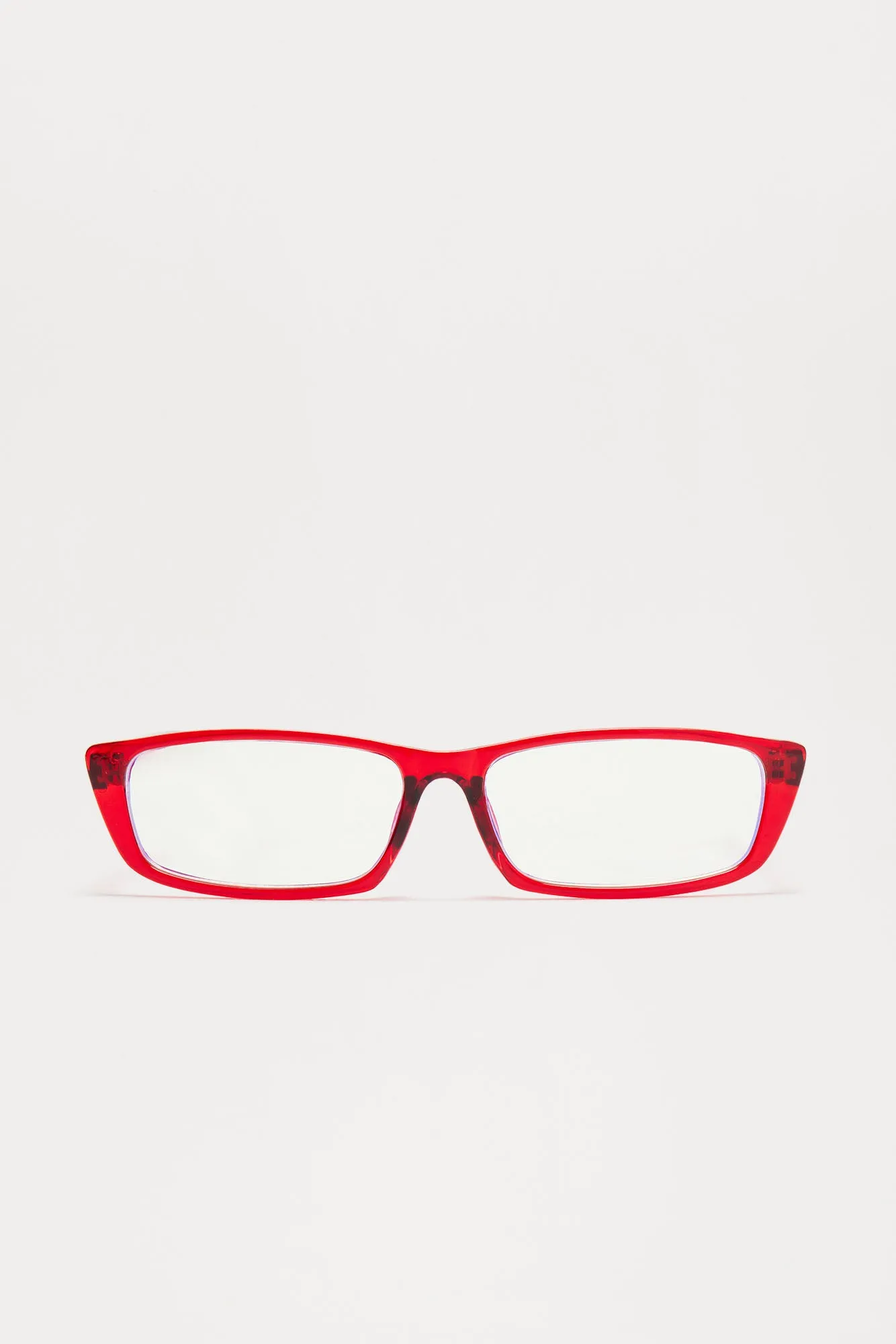 Beauty And Brains Blue Light Glasses - Red