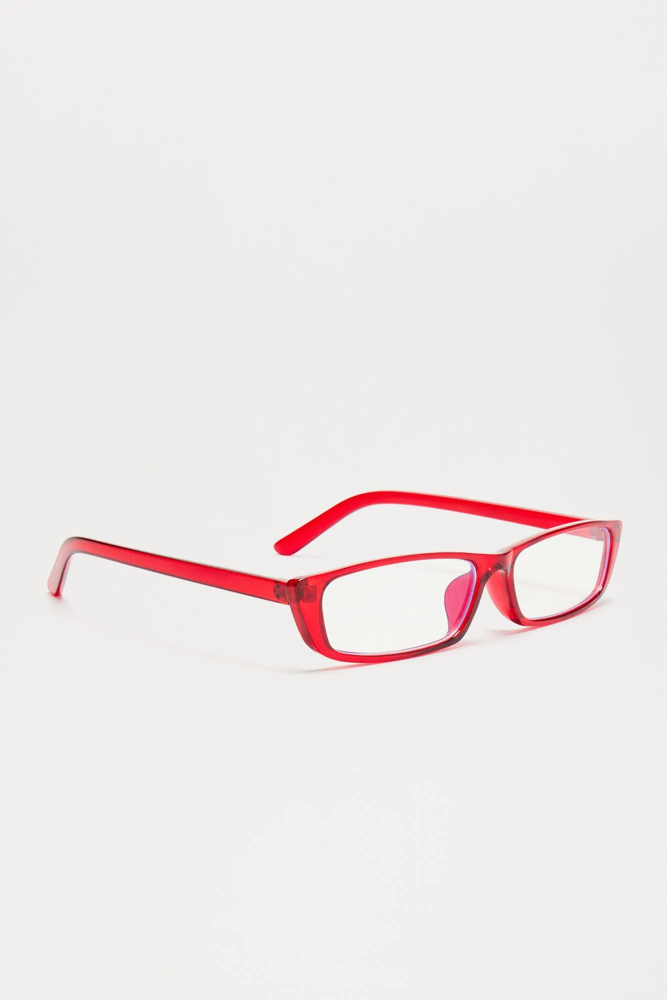 Beauty And Brains Blue Light Glasses - Red