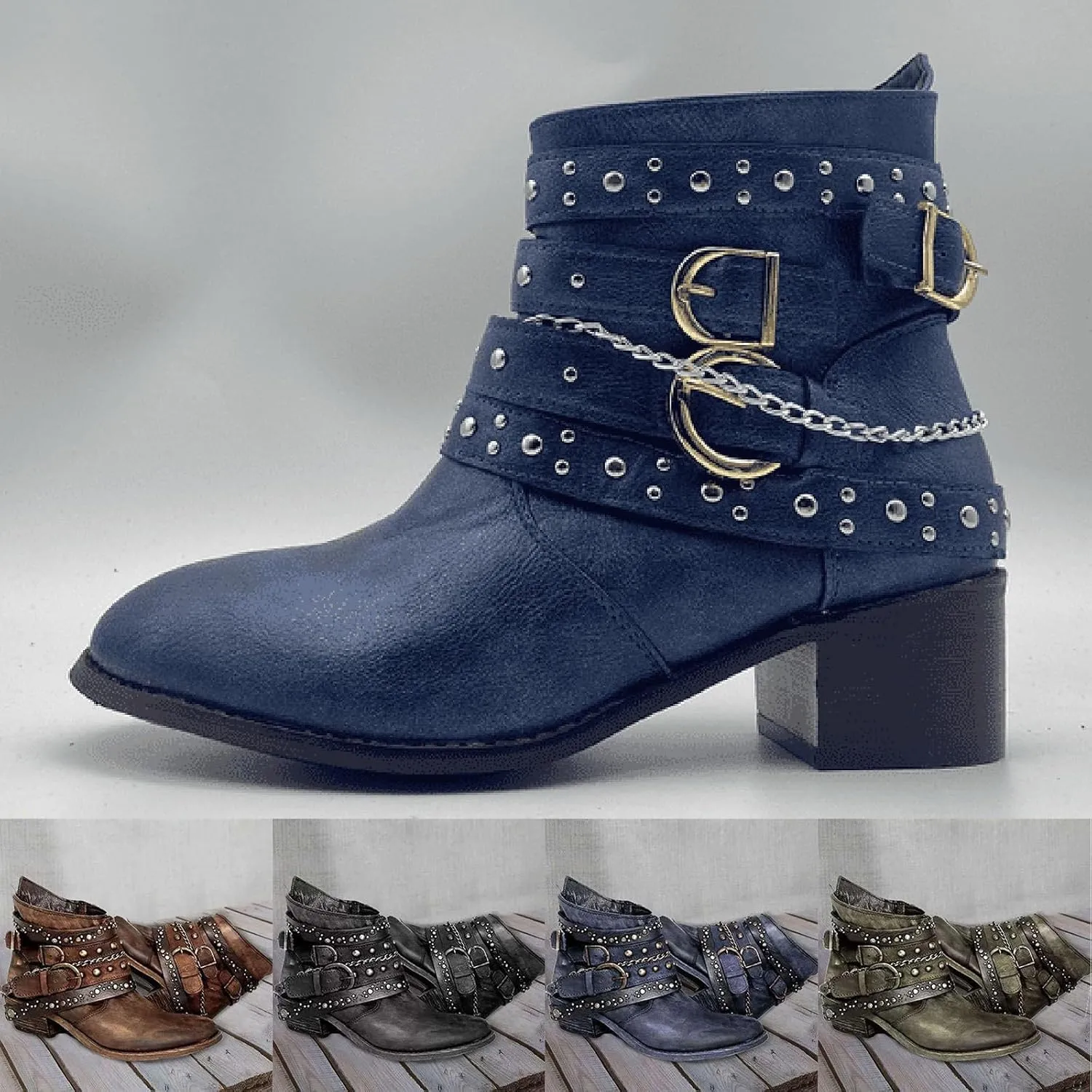 Black Cowboy Boots for Women Ankle Womens Lace Up Booties Ankle Boots for Women Dressy Wedge Bootie for Women Wide Width Slip On Soft Sole Pump Closed Toe Stacked Heel