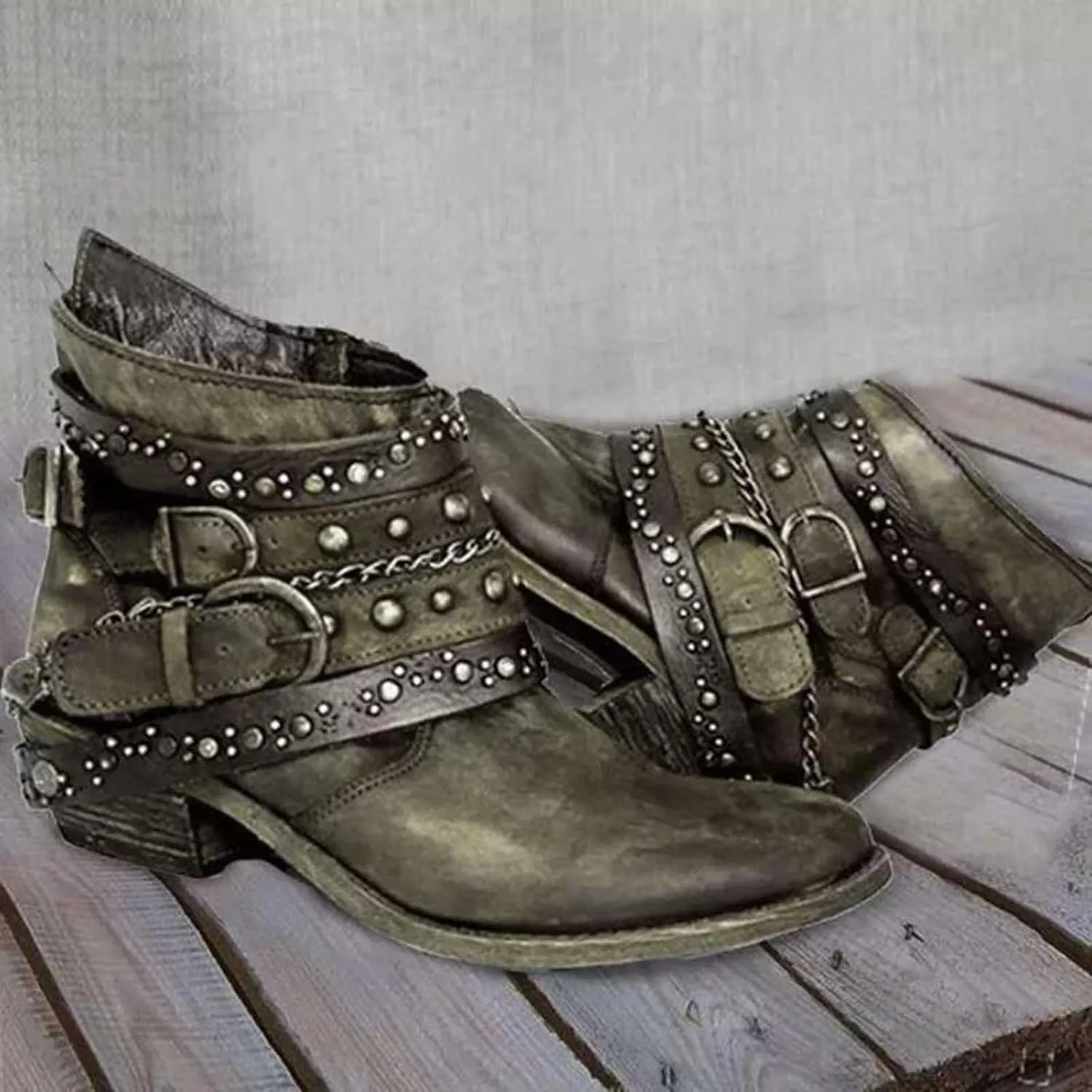 Black Cowboy Boots for Women Ankle Womens Lace Up Booties Ankle Boots for Women Dressy Wedge Bootie for Women Wide Width Slip On Soft Sole Pump Closed Toe Stacked Heel