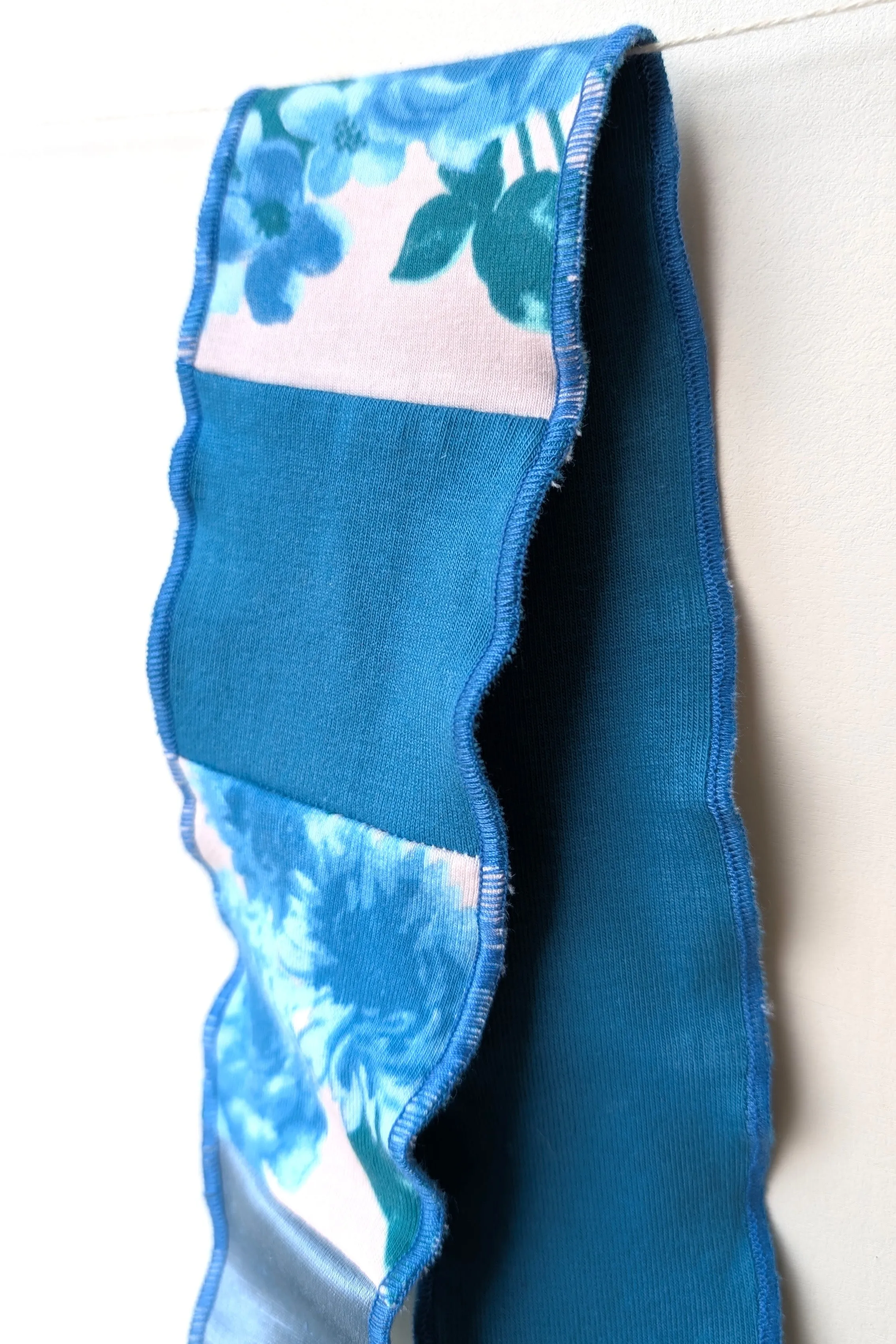 Blue Rose Patchwork Headband