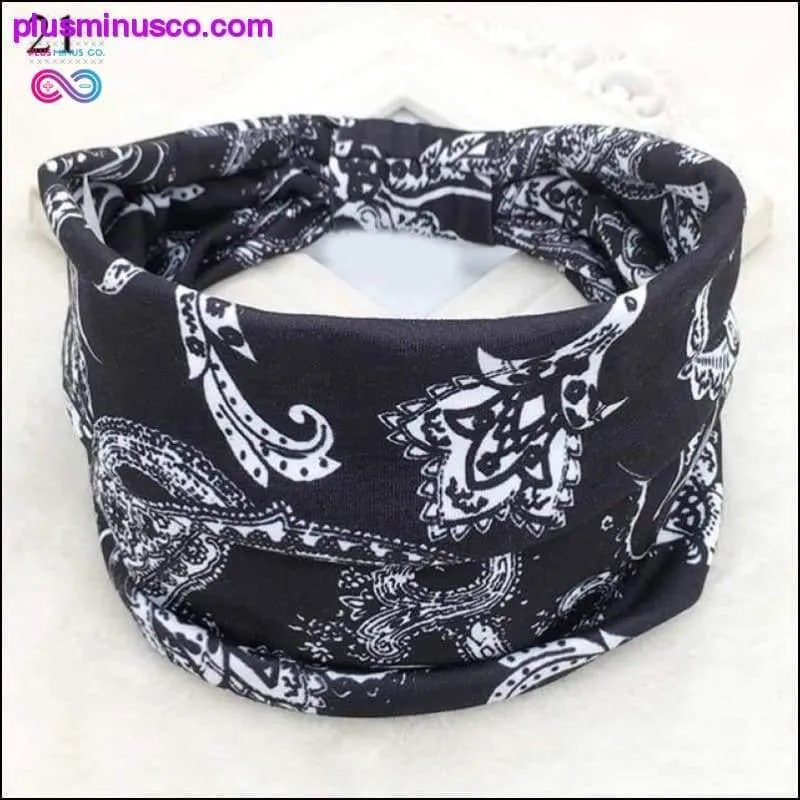 Bohemian Wide Cotton Stretch Headbands Women Headwrap Turban