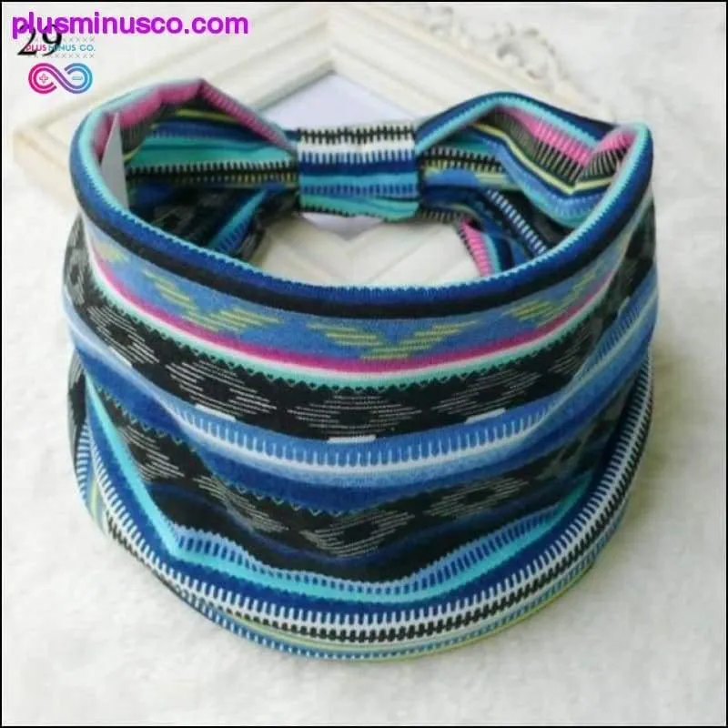 Bohemian Wide Cotton Stretch Headbands Women Headwrap Turban