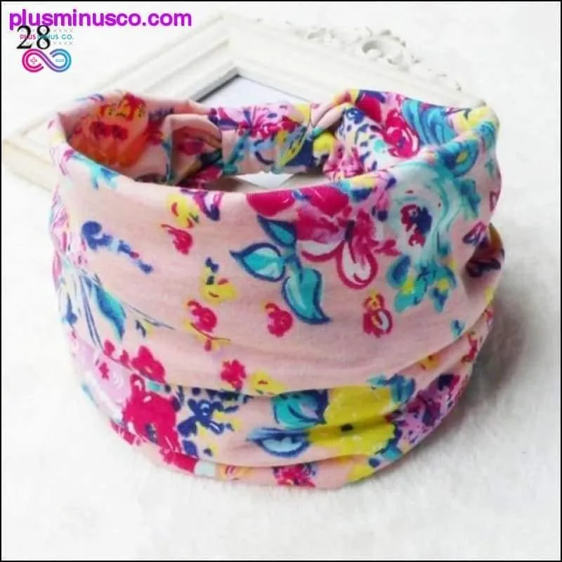 Bohemian Wide Cotton Stretch Headbands Women Headwrap Turban