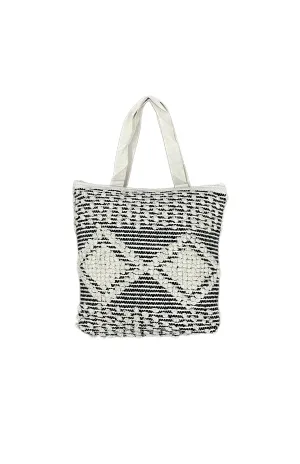 Boho Miraz Cotton Handmade Tufted Beach Tote Bag