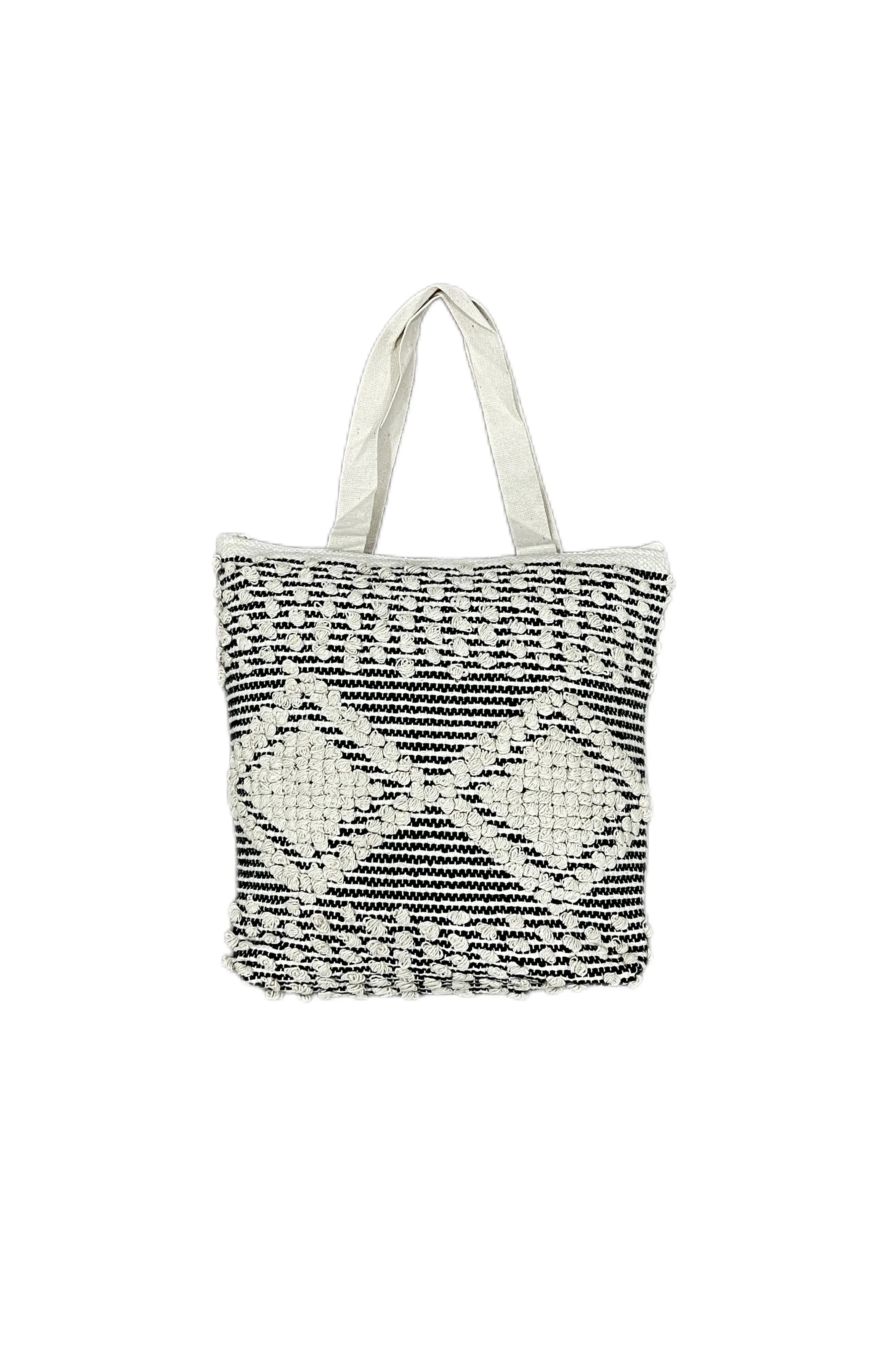 Boho Miraz Cotton Handmade Tufted Beach Tote Bag