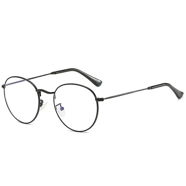 Classic Vintage Anti Blue Light Round Frame Glasses