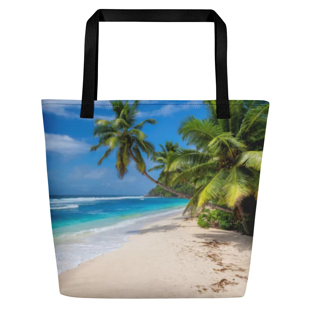 Island Vibes - "Life's A Beach" Large Beach Bag