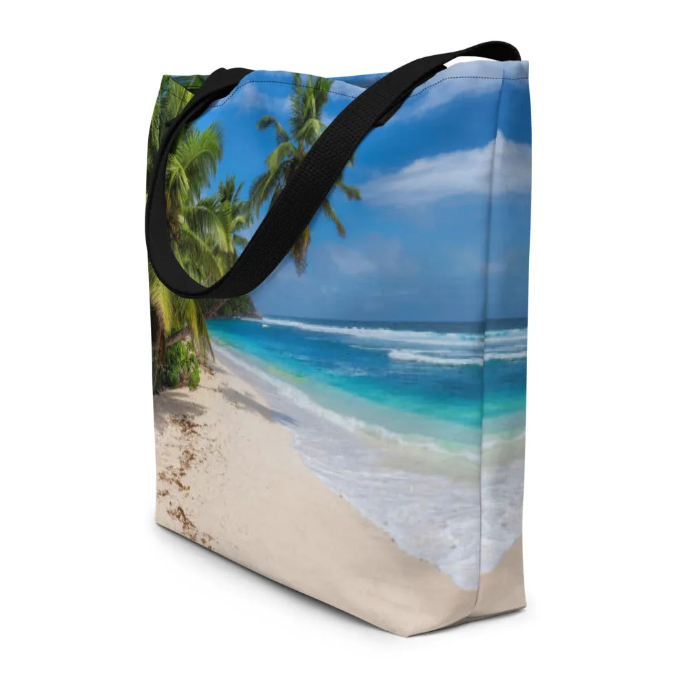Island Vibes - "Life's A Beach" Large Beach Bag