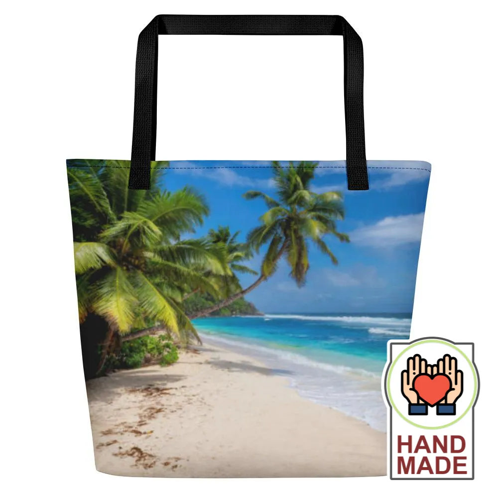 Island Vibes - "Life's A Beach" Large Beach Bag