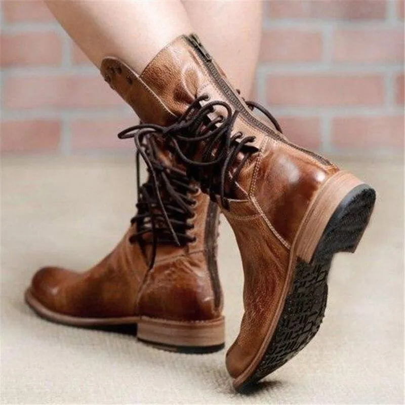 Maura | Stylish Lace-Up Ankle Boots
