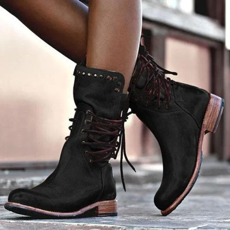 Maura | Stylish Lace-Up Ankle Boots