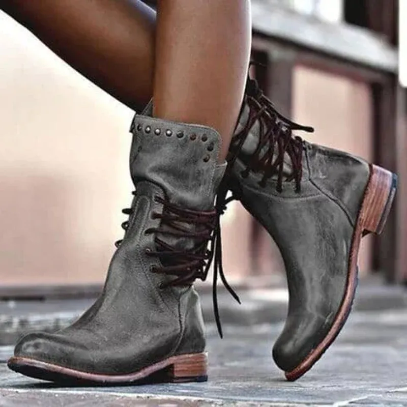 Maura | Stylish Lace-Up Ankle Boots