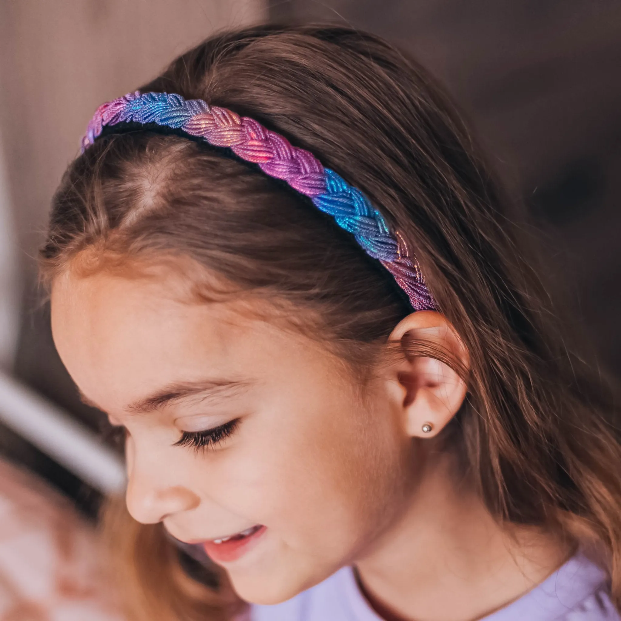 Metallic Mermaid Braided Hard Headbands - 2 Pack