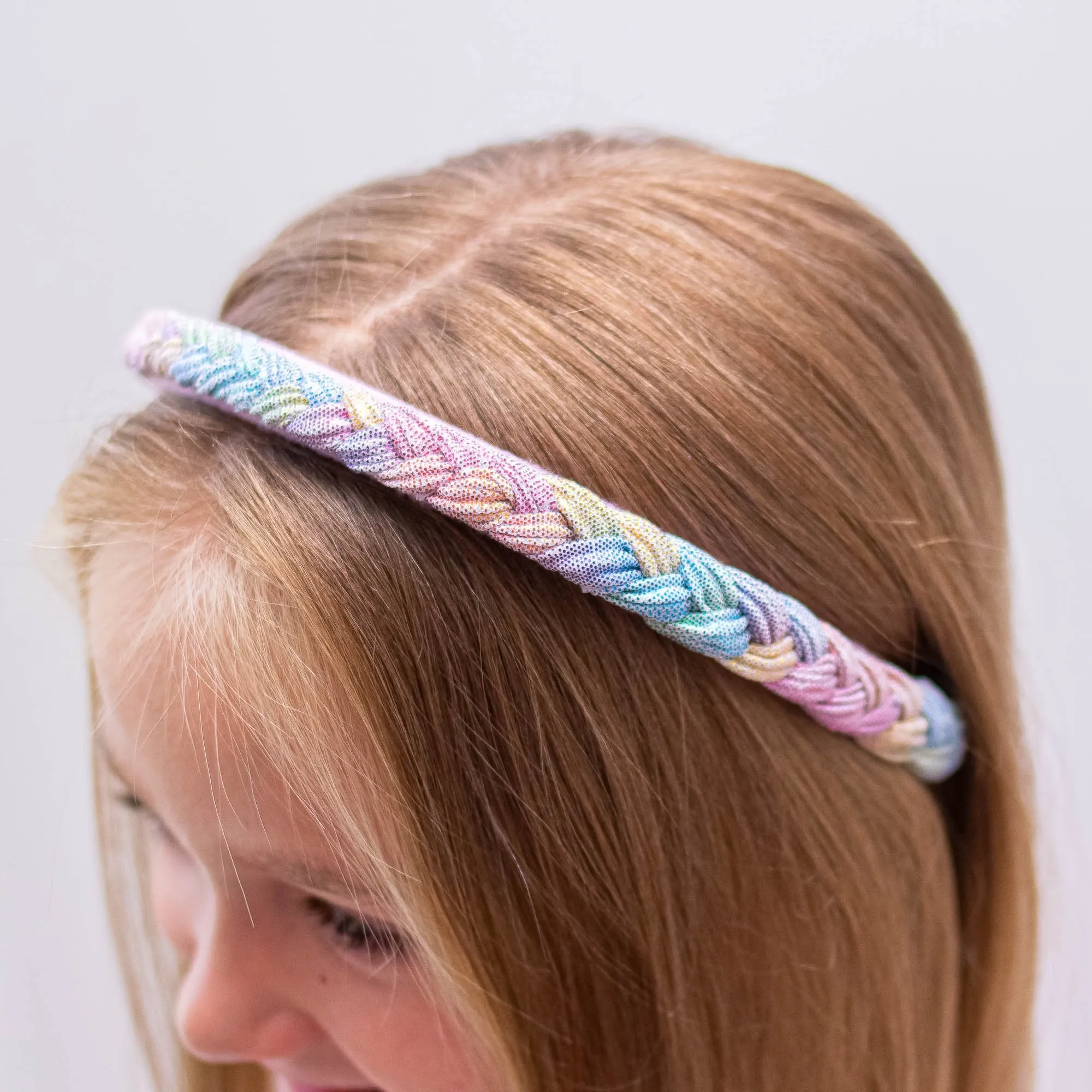 Metallic Mermaid Braided Hard Headbands - 2 Pack