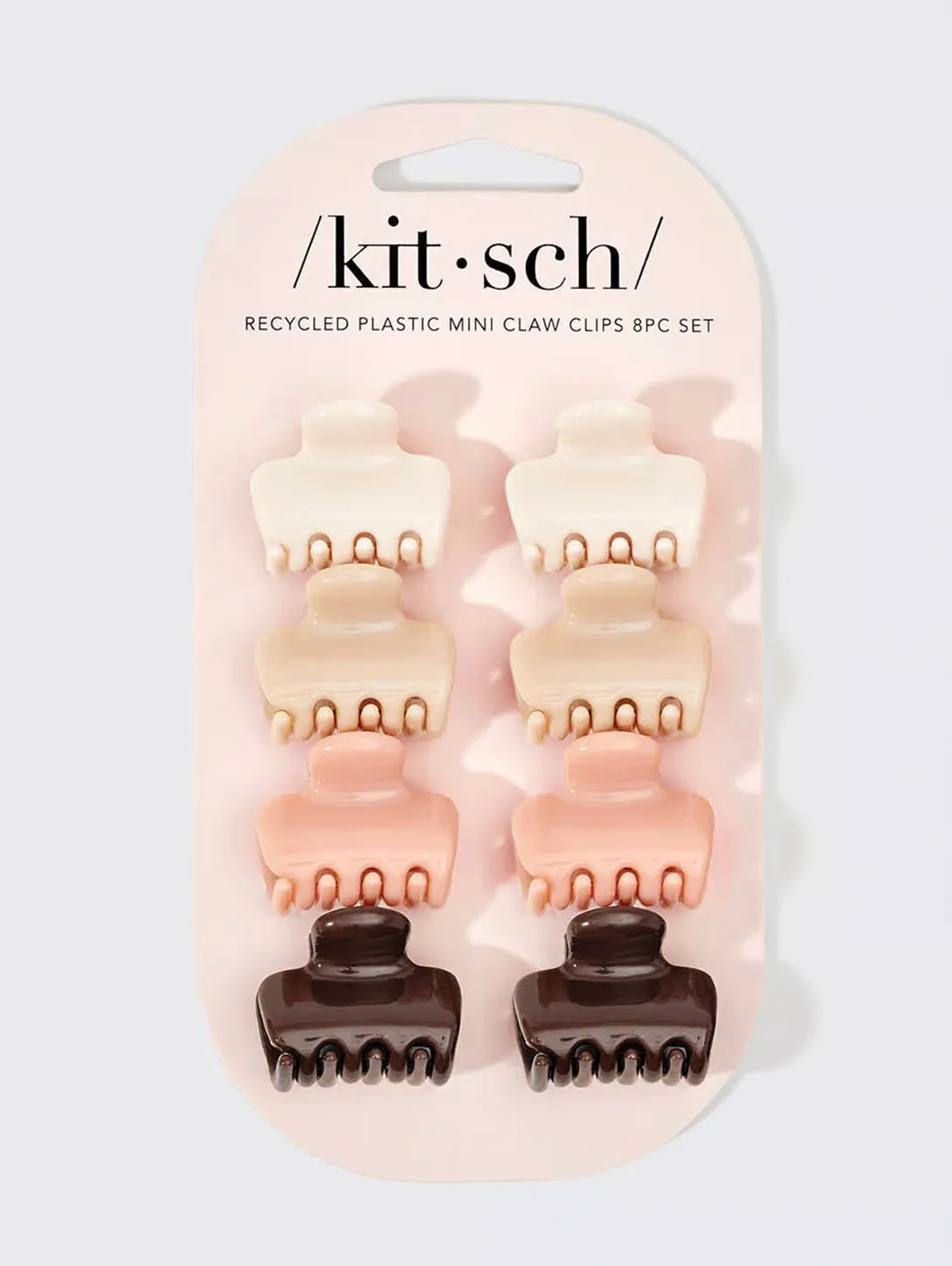 Recycled Mini Cloud Claw Clips - Rosewood