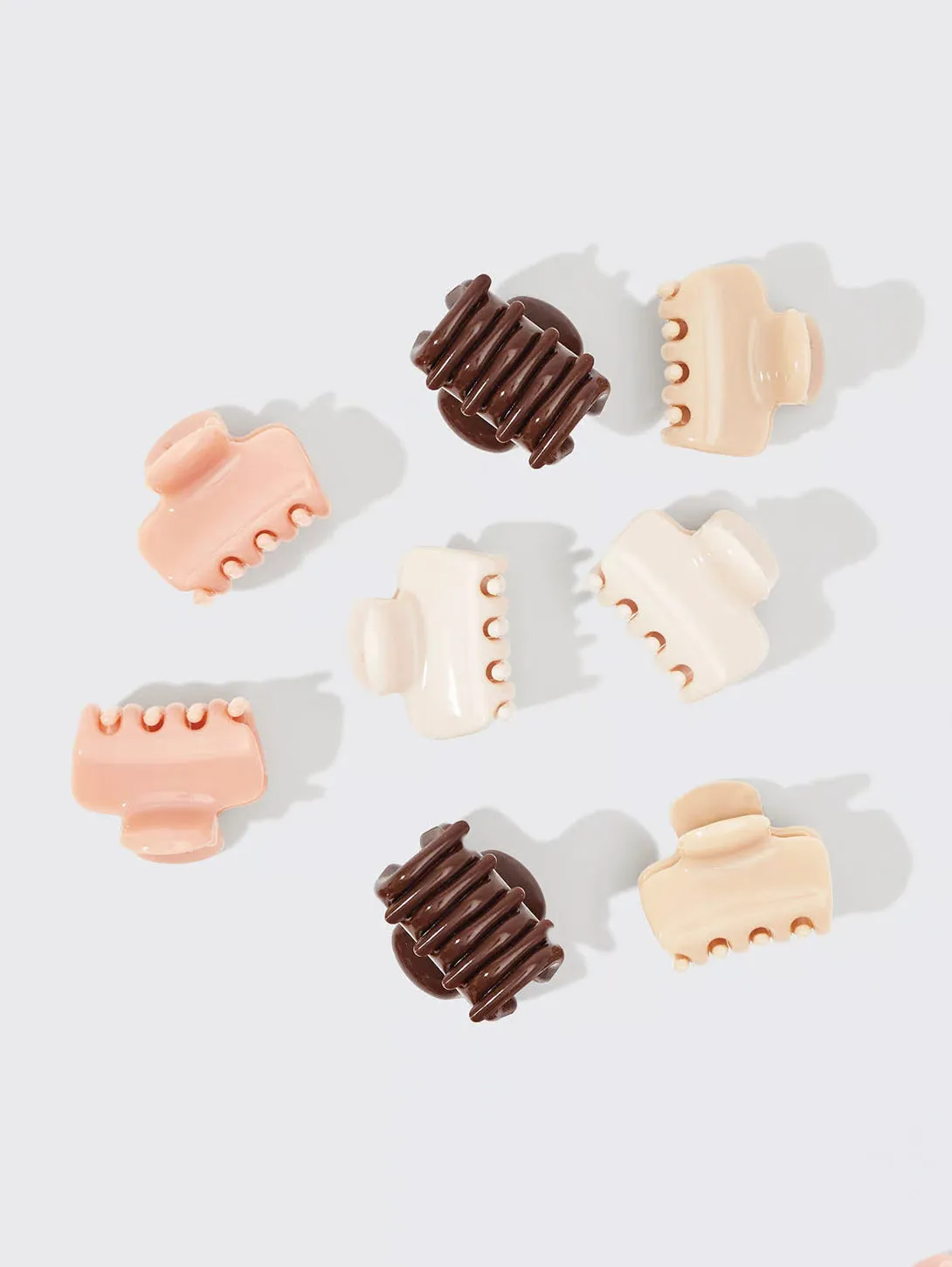 Recycled Mini Cloud Claw Clips - Rosewood