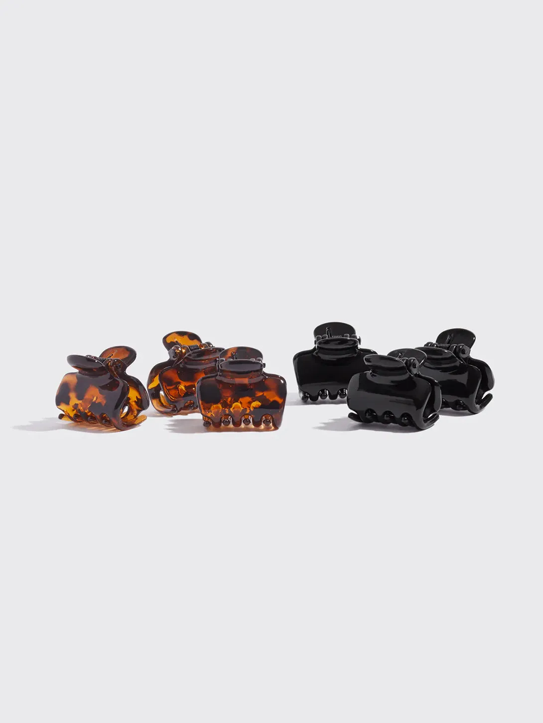 Recycled Plastic Med Claw Clips - Black & Tort