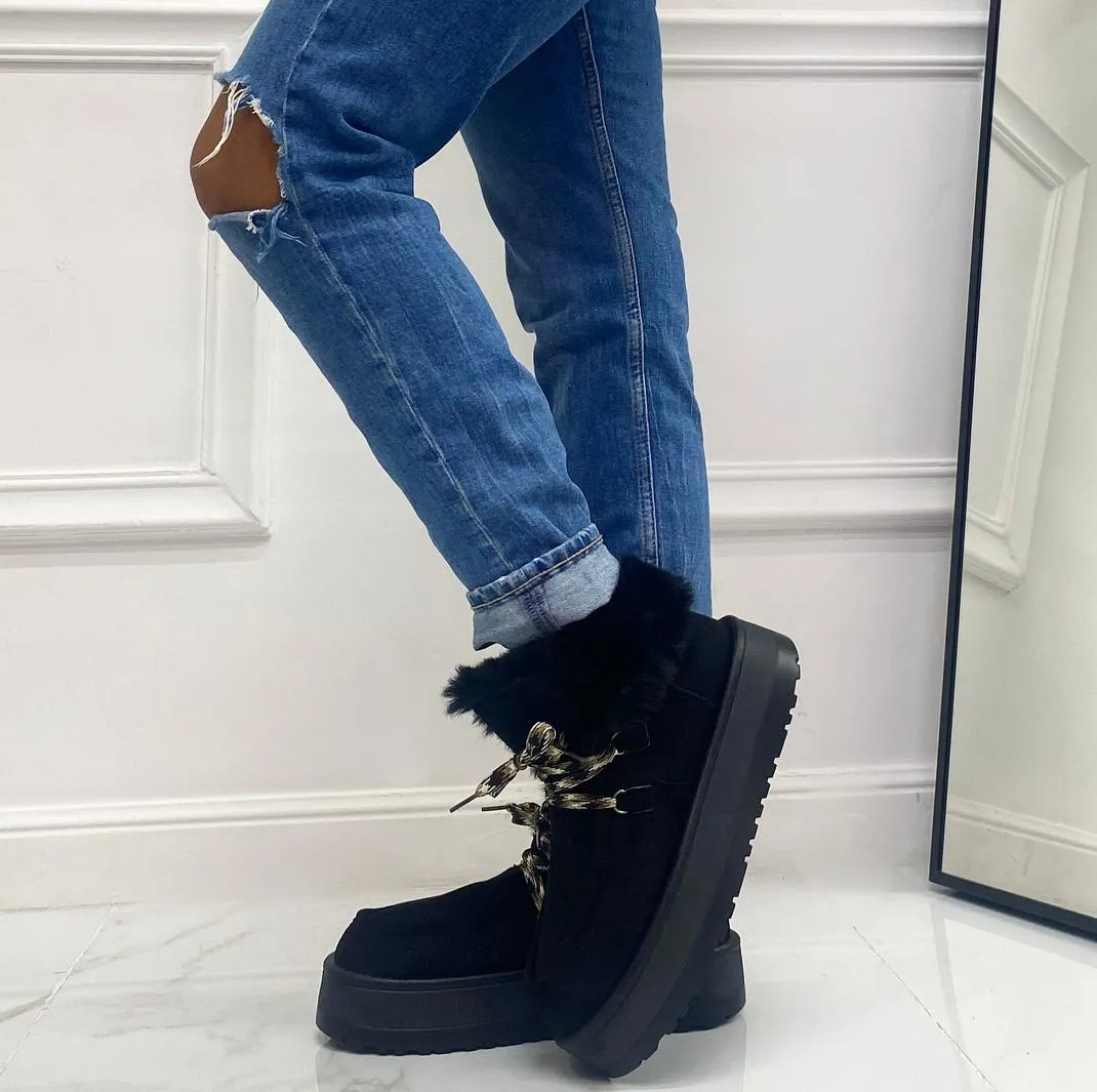 Sidney - Stivaletto Eskimo Boots Gomma Alta Nero