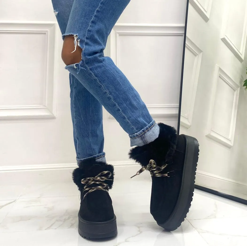 Sidney - Stivaletto Eskimo Boots Gomma Alta Nero